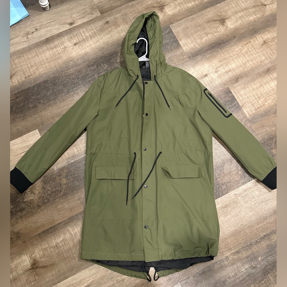 Men’s 3/4 Raincoat in Olive Green MSX